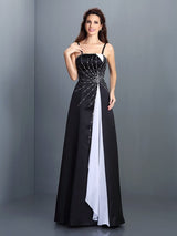 Gorgeous Spaghetti-Straps Sleeveless Long Evening Dress Chiffon-ballbellauk