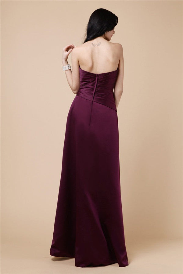 Gorgeous Strapless Beading Sleeveless Pleats Long Elegant Evening Dress-ballbellauk