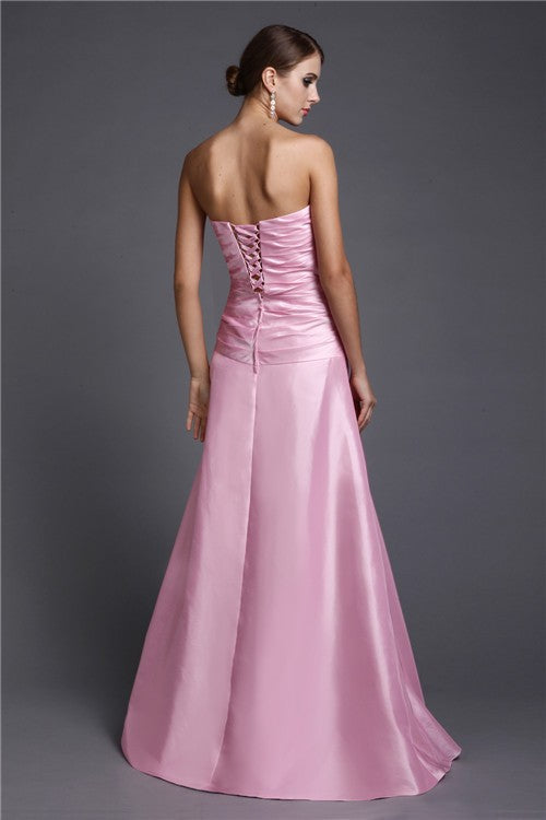 Gorgeous Strapless Long Beading Elastic Woven Elegant Evening Dress-ballbellauk