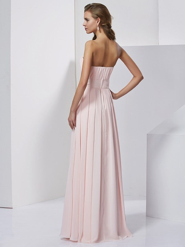 Gorgeous Strapless Sleeveless Long Evening Dress Chiffon-ballbellauk