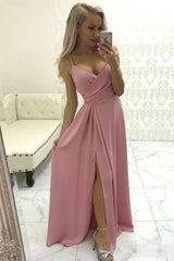 Gorgeous Stretch Crepe Ruched V-neck Sleeveless Prom Dress-ballbellauk