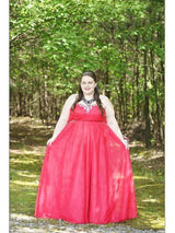 Gorgeous Sweetheart Beading Sleeveless Long Chiffon Plus Size Prom Dress-ballbellauk