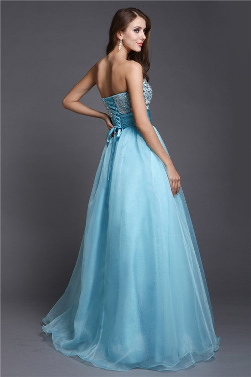 Gorgeous Sweetheart Beading Sleeveless Long Evening Dress-ballbellauk