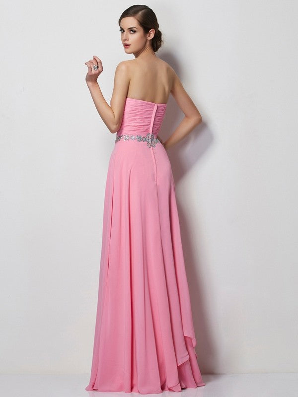 Gorgeous Sweetheart Beading Sleeveless Long Evening Dress Chiffon-ballbellauk