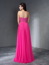 Gorgeous Sweetheart Beading Sleeveless Long Evening Dress Chiffon-ballbellauk