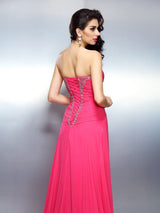 Gorgeous Sweetheart Beading Sleeveless Long Evening Dress Chiffon-ballbellauk