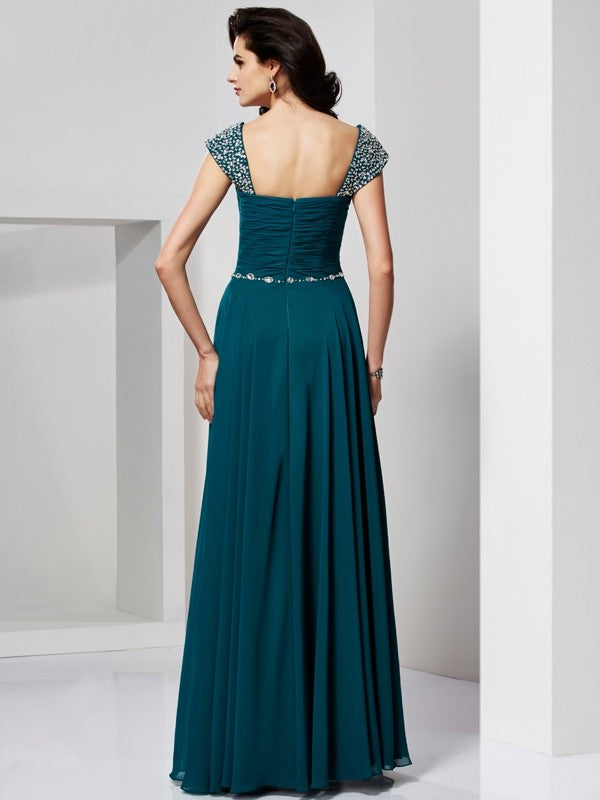 Gorgeous Sweetheart Beading Sleeveless Long Evening Dress Chiffon-ballbellauk