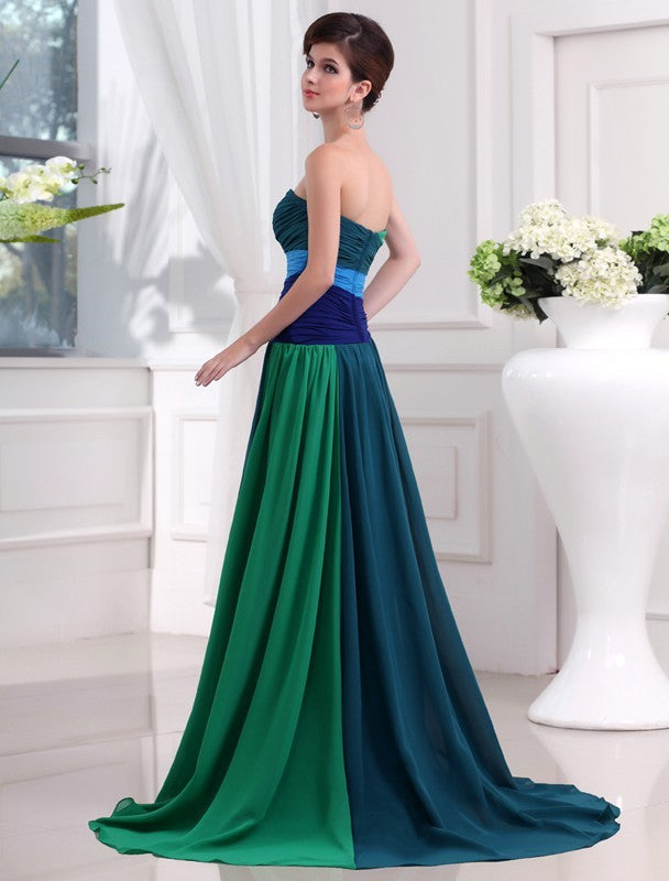 Gorgeous Sweetheart Beading Sleeveless Long Evening Dress Chiffon-ballbellauk