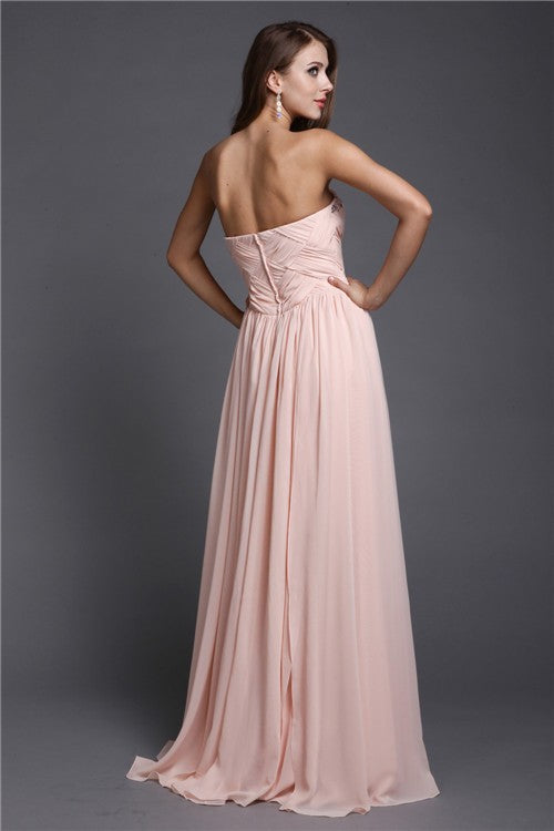 Gorgeous Sweetheart Beading Sleeveless Long Evening Dress Chiffon-ballbellauk