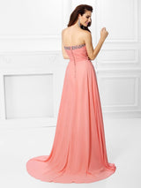 Gorgeous Sweetheart Beading Sleeveless Long Evening Dress Chiffon-ballbellauk