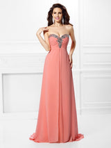 Gorgeous Sweetheart Beading Sleeveless Long Evening Dress Chiffon-ballbellauk