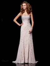 Gorgeous Sweetheart Beading Sleeveless Long Evening Dress Chiffon-ballbellauk