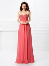 Gorgeous Sweetheart Beading Sleeveless Long Evening Dress Chiffon-ballbellauk