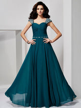 Gorgeous Sweetheart Beading Sleeveless Long Evening Dress Chiffon-ballbellauk