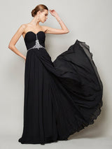 Gorgeous Sweetheart Beading Sleeveless Long Evening Dress Chiffon-ballbellauk