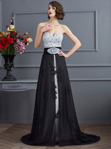 Gorgeous Sweetheart Beading Sleeveless Long Evening Dress Chiffon-ballbellauk