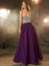 Gorgeous Sweetheart Crystal Sleeveless Long Evening Dress Chiffon-ballbellauk