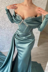 Gorgeous Sweetheart Mermaid Prom Dress UK With Rhinstone Ruffles-ballbellauk