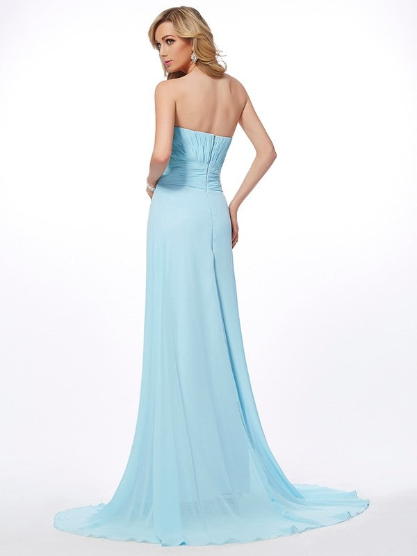 Gorgeous Sweetheart Sleeveless Long Beading Evening Dress Chiffon-ballbellauk