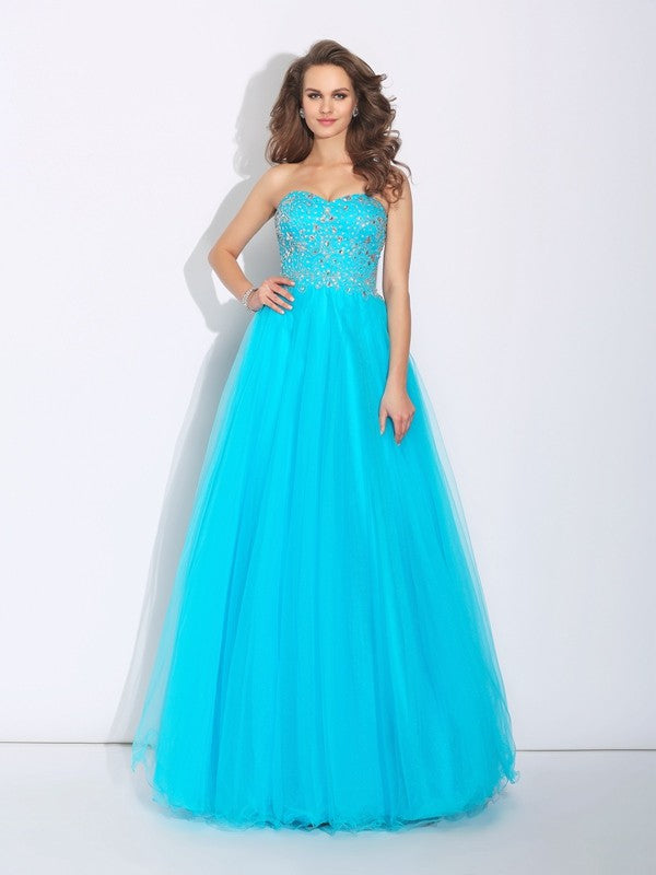 Gorgeous Sweetheart Sleeveless Long Elegant Evening Dress-ballbellauk