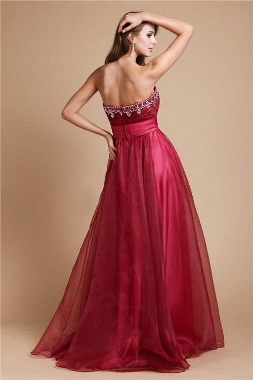 Gorgeous Sweetheart Sleeveless Long Evening Dress-ballbellauk