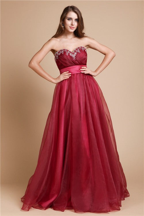 Gorgeous Sweetheart Sleeveless Long Evening Dress-ballbellauk