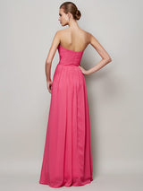 Gorgeous Sweetheart Sleeveless Pleats Long Evening Dress Chiffon-ballbellauk