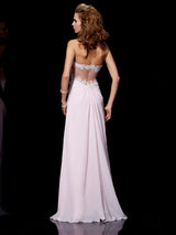 Gorgeous Sweetheart Sleeveless With Appliques Long Evening Dress Chiffon-ballbellauk