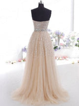 Gorgeous Sweetheart Tulle Sleeveless Prom Dress-ballbellauk