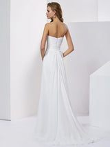 Gorgeous Sweetheart With Appliques Beading Sleeveless Long Evening Dress Chiffon-ballbellauk