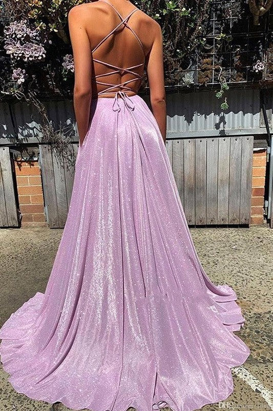 Gorgeous V-neck Ruffles Sleeveless Prom Dress-ballbellauk