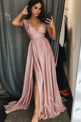 Gorgeous V-neck Ruffles Sleeveless Prom Dress-ballbellauk