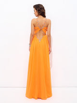 Gorgeous V-neck Sleeveless Long Evening Dress Chiffon-ballbellauk