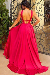 Gorgeous V-Neck Sleeveless Ruffles Elastic Woven Elegant Evening Dress-ballbellauk