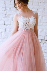 Gorgeous With Appliques Bateau Sleeveless Tulle Prom Dress-ballbellauk