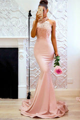 Hot High Neck Lace Prom Dress UK Mermaid-ballbellauk