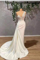 Look Elegant in Ivory Mermaid Prom Dress UK with Applique and Ruffles-ballbellauk