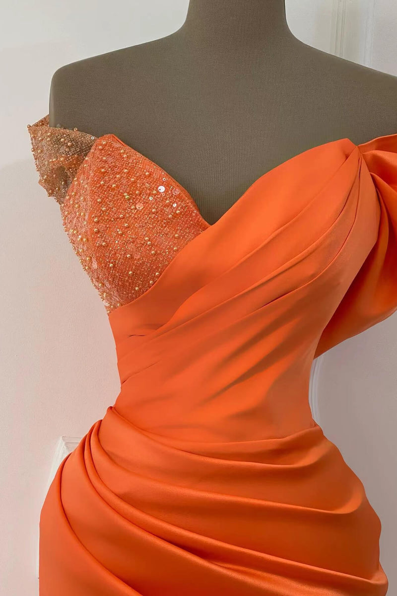 Look Your Best in Orange Mermaid Sweetheart Evening Dress-ballbellauk