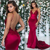 Mermaid Lace Prom Dress UK Long - Burgundy-ballbellauk