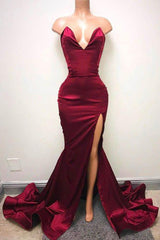 Mermaid Sweetheart Prom Dress UK With Slit-ballbellauk