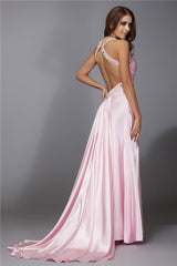 Modern Spaghetti-Straps Beading Sleeveless Long Elastic Woven Elegant Evening Dress-ballbellauk