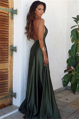 Modern V-Neck Slit Prom Dress UK with Spaghetti-Straps-ballbellauk