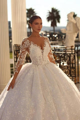 Modest Sweetheart Ball Gown Lace Bridal Gowns On Sale Crystals-ballbellauk