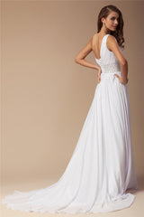 New Arrival One Shoulder Beading Sleeveless Long Evening Dress Chiffon-ballbellauk