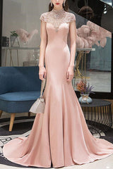 On Sale: Pink Mermaid Evening Dress with Beadings and Tassels-ballbellauk