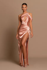 One Shoulder Mermaid Evening Dress With Slit - Stunning Look!-ballbellauk