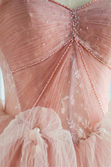 Pink Off-The-Shoulder Long Prom Dress UK Sweetheart With Pearls-ballbellauk