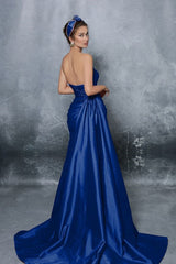 Royal Blue Sweetheart Sleeveless A Line Prom Dress UK-ballbellauk