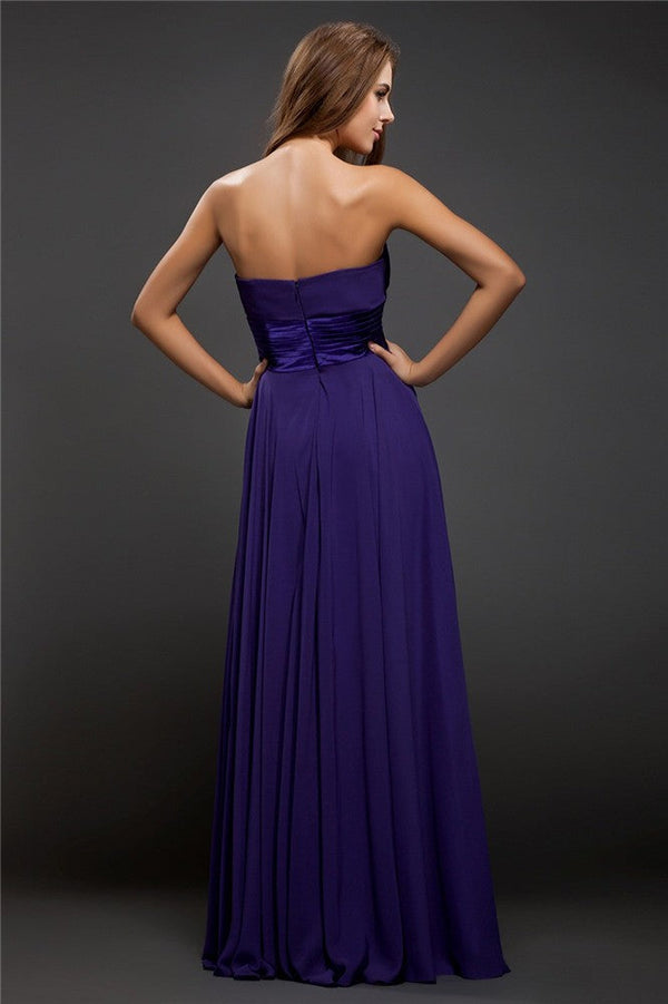 SheathSweetheart Beading Sleeveless Long Evening Dress Chiffon-ballbellauk