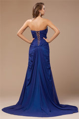 SheathSweetheart Beading Sleeveless Long Evening Dress Chiffon-ballbellauk